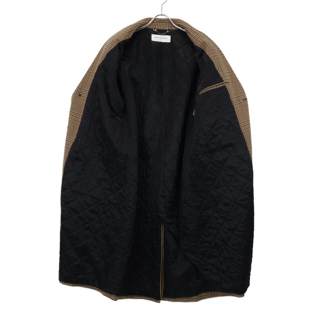 Dries Van Noten [Отличное состояние] Пальто Честерфилд в клетку глен S Коричневый Б/у