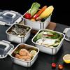 Нержавеющая сталь Crisper Box 1200 мл-3000 мл квадратный герметичный непроливающийся ланч-бокс ящик для хранения в холодильнике