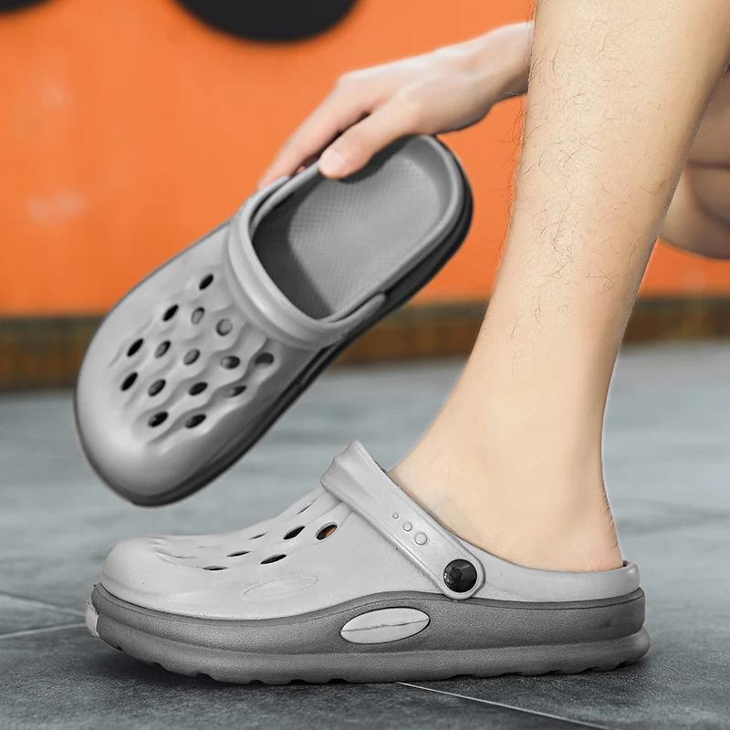 Мужские сандалии, повседневная обувь, легкие сабо из ЭВА, Лидер продаж, сабо унисекс, красочная обувь цвета морской волны для лета, пляжа, Zapatos Hombre