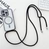 Чехол для телефона Crossboby Lanyard Plating Clear для iPhone 16E 16 15 14 13 12 Pro Max для Magsafe Magnetic Shell Cable