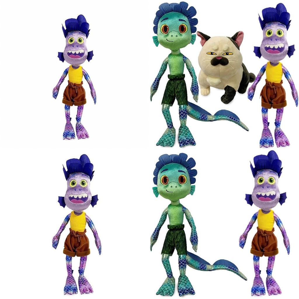 Colorful And Lifelike Cartoon Luca Alberto Julia Cat Sea Monster Boys Plush Toys Anime Figures Dolls