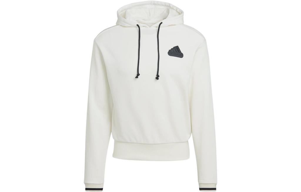 Adidas Sweatshirts Unisex White Hooded Moderate Regular HY5519