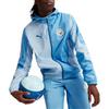 Puma Manchester City Mcfc Prematch тканая куртка с цветными блоками, повседневная тканая куртка с капюшоном и длинным рукавом, мужская куртка, синяя, серебристо-серая 774372-02