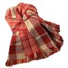 Women's Red Plaid Scarf Korean Style for Winter Warmth Ideal for Christmas Couples Gift