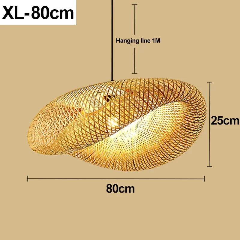 Светодиодная подвесная лампа, потолочная люстра, плетеные светильники из бамбука для гостиной, столовой, абажур из ротанга ручной работы в современном искусстве для ресторана