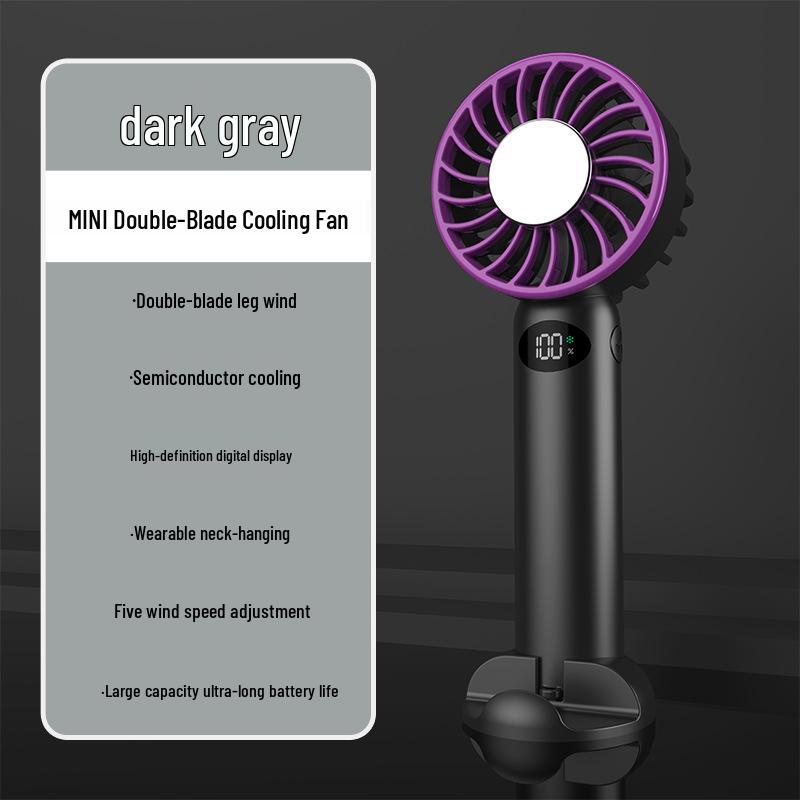 2026 New Model USB-Powered 5-Speed Portable Handheld and Desktop Semiconductor Refrigeration Mini Fan for Outdoor Use