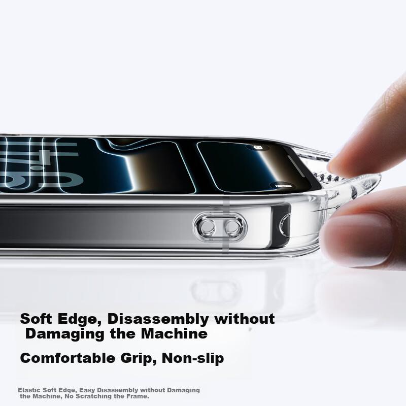 BASEUS Corning Reinforced Glass | High Transparency And Scratch-ResistantIPhone 17 Pro Max Case, Ultra-Thin Full Coverage Transparent Heat Dissipatio