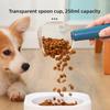 Transparent Pet Food Spoon with Scale Measurement, Cat and Dog Pet Food Scooping Spoon, Cat and Dog Food Spoon