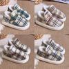 Vintage Cotton Slippers For Adults With Eva Outsole Antislip Warm Indoor Use