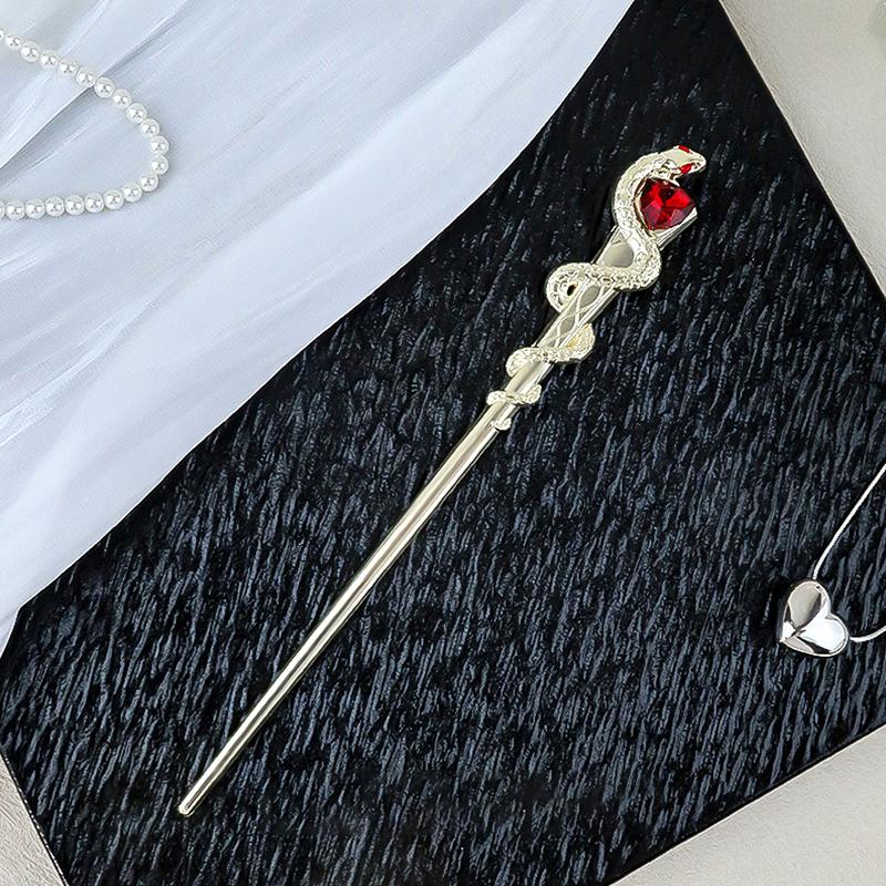1 шт. аксессуары для волос китайская заколка для волос Advanced Feeling Serpentine Gemstone шпилька для волос в стиле панк змея для волос регулируемая со стразами