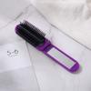Folding Hair Brush with Mirror Soft Bristles Scalp Massage Portable Anti-static Hair Detangling Styling Comb Women Travel Hairdressing Tools