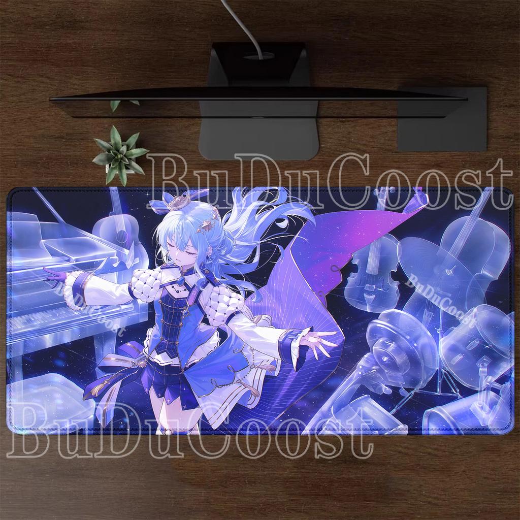 VTuber Хошимачи Суйсей Hololive Коврик для мыши Overlock Клавиатура Офисный коврик для мыши Компьютер Нескользящий HD-печать Аниме-девушка Настольный коврик