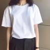 Women's Korean-Style Loose White T-Shirt - Summer Short-Sleeve Solid Color Casual Top for Students