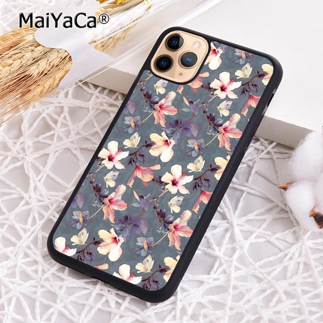 Butterflies Hibiscus Flowers Phone Case For iPhone 17 Air 16 pro max 15 14 plus 12 13 Shell Cover coque