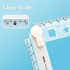 30CM Foldable Ruler Clear Scale Measuring Ruler Multifunctional Straight Ruler  School Office