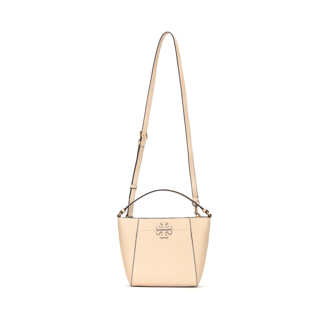 Tory Burch Mcgraw Adjustable Detachable Shoulder Strap Bucket Bag Women Handbags Off-White 74956-724
