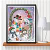 5D DIY Diamond Painting Full Drill Snowman Diamond Mosaic Embroidery Cartoon Picture Of Rhinestone Christmas Decoration