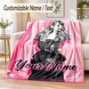 Taylor Swift Custom Name Flannel Throw Blanket Soft Warm for Sofa Bed Indoor Home Use