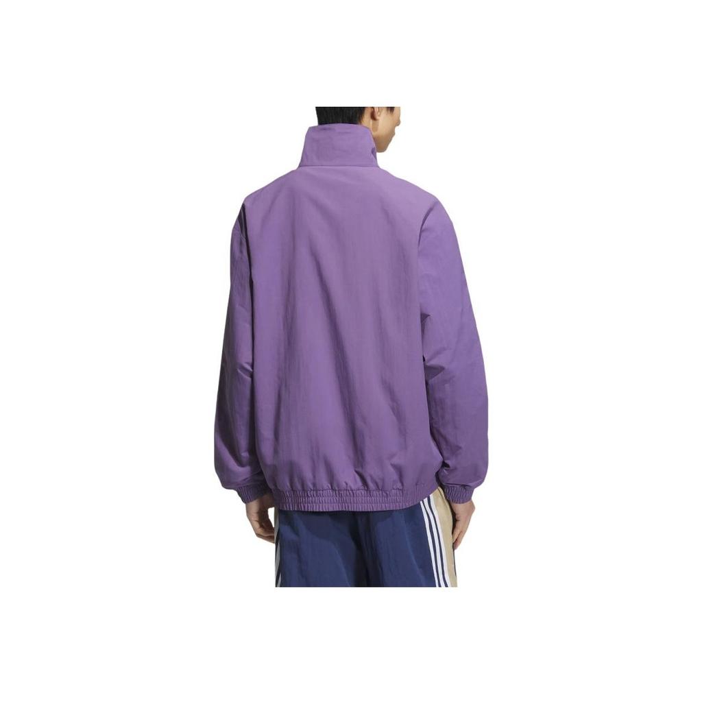 Adidas Originals Firebird Track Top Logo Sports Comfortable Stand Collar Long Sleeve Jacket Men Jacket Tech-Purple KC1456