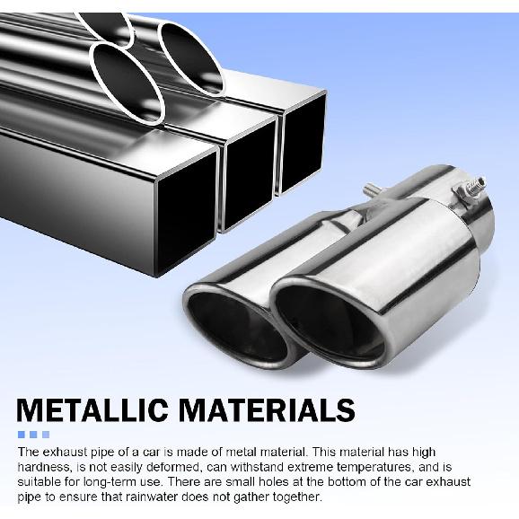 Насадка двойного выхлопа с входом 2,5", Прямая выхлопная труба с винтом, Глушитель из нержавеющей стали, Насадка глушителя выхлопной трубы, Автомобильные модные модифицированные детали,