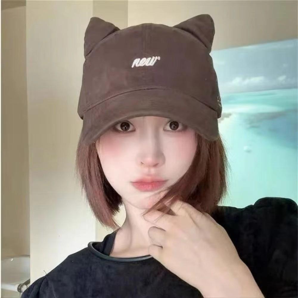 Wide Brim Baseball Cap Embroidered Peaked Cap Casual Wide Brim Visor