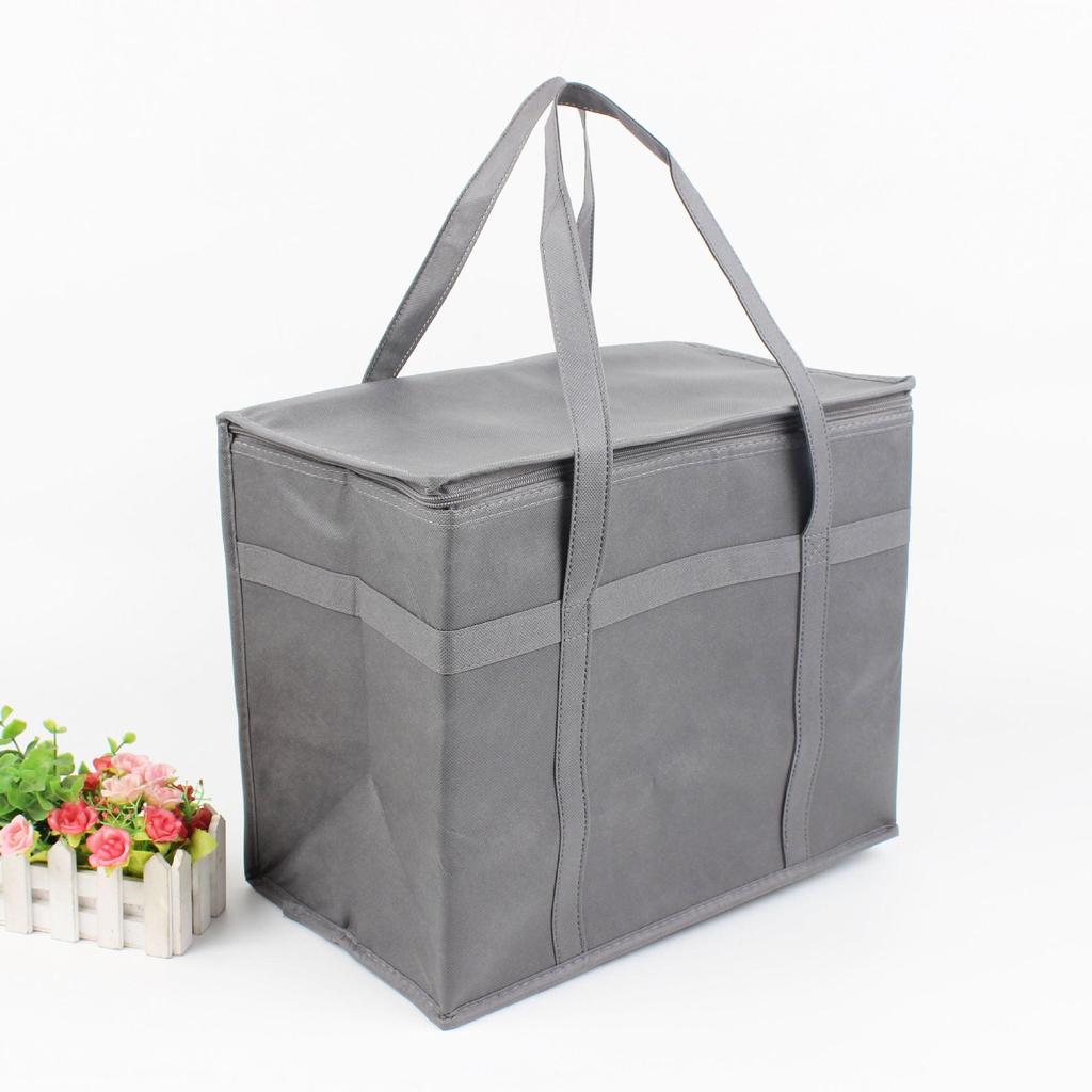 Large Foldable Non-Woven Aluminum Foil Insulation Bag for Takeaway and Storage