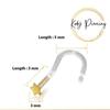 KODY PIERCING ЗОЛОТО 14 КАР Изогнутый хвостовик и головка из биофлекса со звездным дизайном 3 мм