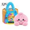 Stuffed Bun Plushie Plush Dumpling Stress Relief Toy, Giant with Steamer, Soft Pinchable Toys Anxiety Relieving Steamed for Kids Teens Adults