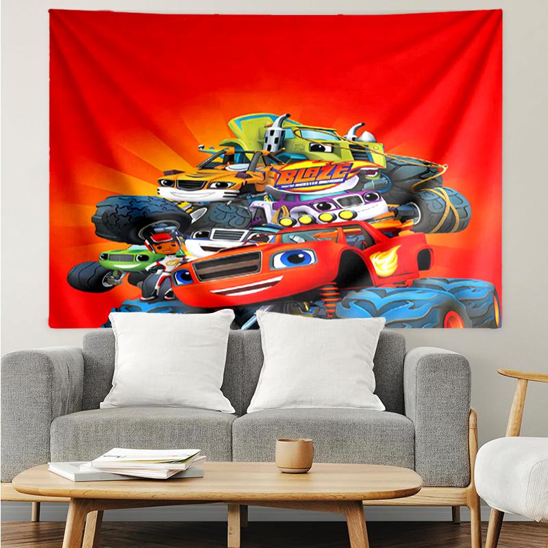 Truck Print Tapestry, Backdrop, Easy Setup, Ideal for Bedroom, Office & Living Room, with Aesthetic Wall Hanging Decor.