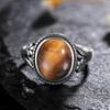 Серебряное кольцо S925 Femme  JewelrНатуральный лунный камень Тигровый глаз Персонализированные кольца для женщин Bijoux Свадебные украшения Подарок