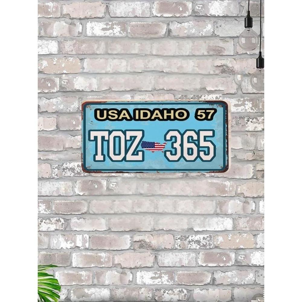 U.S. License Plate, U.S. Car License Plate, Metal, 15x30 Cm.