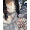 Summer Female Elf Round Neck Lace Small Flying Sleeve Embroidery Dress Casual New Small Summer Dress