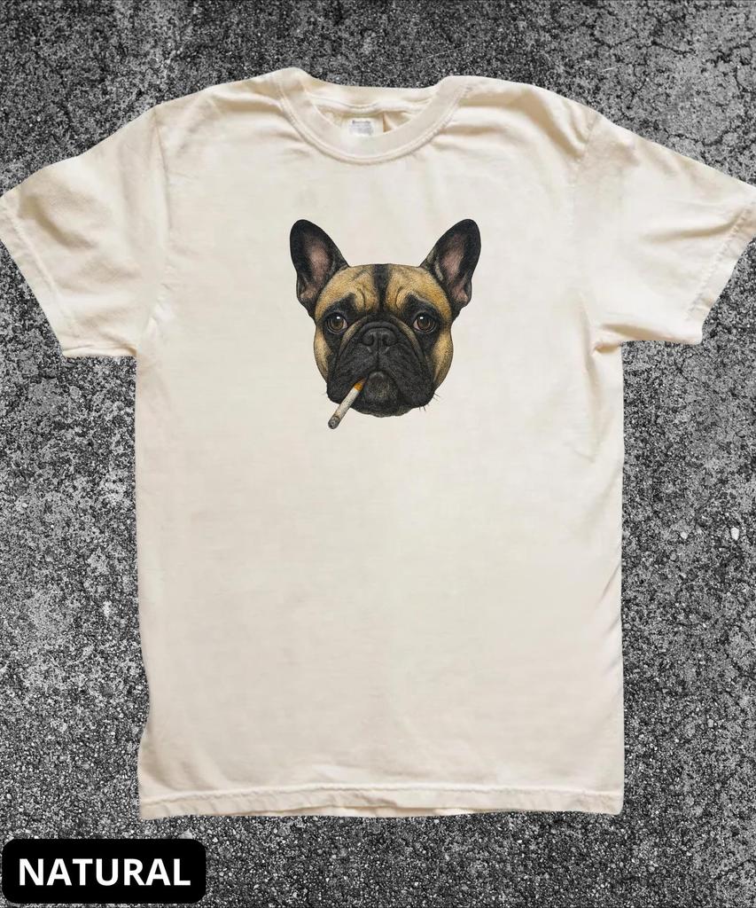 Smoking Dog Y2K Shirt, Vintage Dog Tee for Men Women, Aesthetic Tee, Animal Lover Gift,Gifts For Dog Owners, Edgy Retro 90s Grunge T-shirt