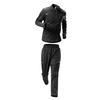 2 шт./компл. Мужской спортивный костюм Стойка-воротник Молния Длинный рукав Пуловер Топы Быстросохнущий Влагоотводящий Комплект брюк для бега Уличный фитнес-костюм