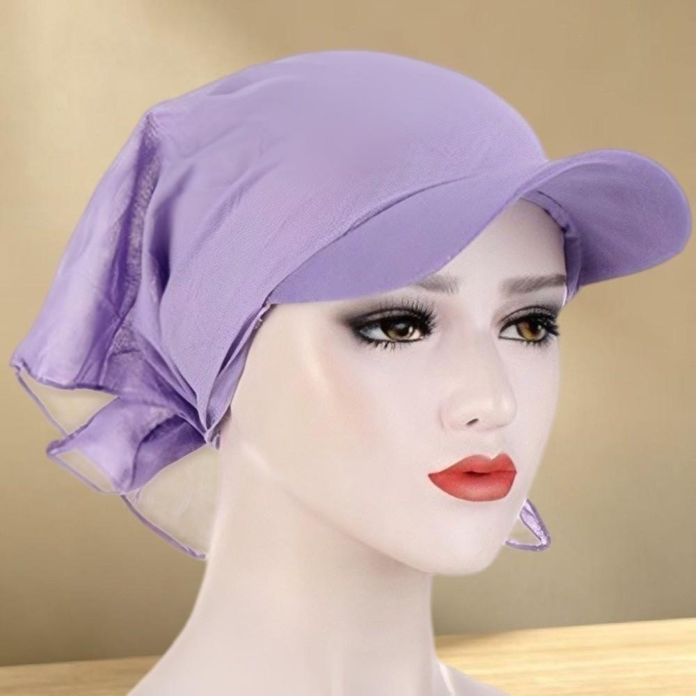 Pre-Tied Style Turban Hat Breathable Sun Protection Hat Fashion Sun Visor Hat Outdoor Summer