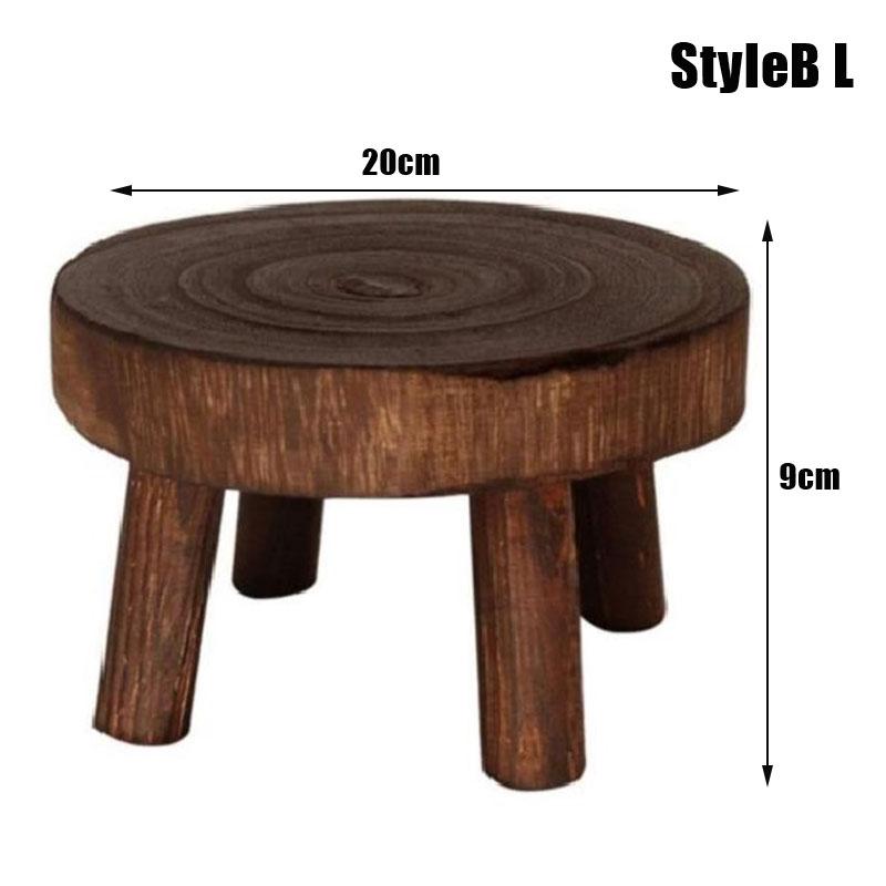 Wooden Plant Stand Flower Pot Base Holder Stool Garden Flower Display
