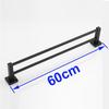 . Matte Black Finish Stainless Steel Bathroom Accessory Double Towel Bar Towel Rail Towel Holder YT-10798-H