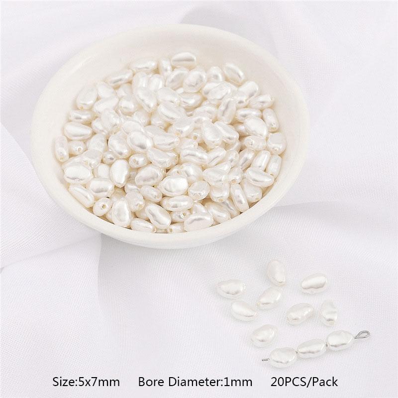 10/20 шт./упак., высококачественные бусины из АБС-пластика с искусственным жемчугом неправильной формы, свободные бусины для ожерелья, ювелирные аксессуары