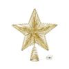 LED Glittering Rattan Wrought Iron Christmas Tree Topper Ornament