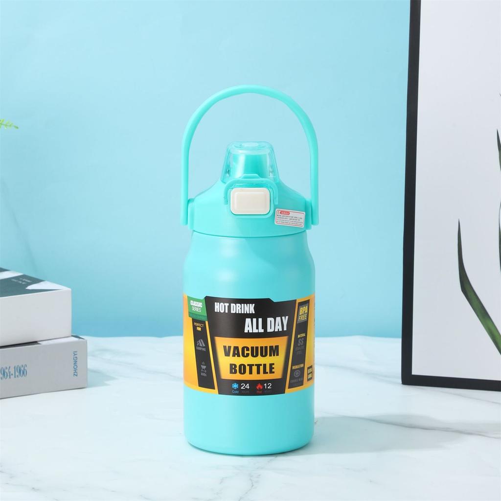 Портативная термокружка из нержавеющей стали 304, термос, термос, бутылка для холодной и горячей воды для спорта с трубочкой