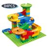 Marble Race Run Block Small Size Building Blocks Maze Ball Funnel Slide Blocks DIY Creative Assemble Bricks Toys for Kids Gift