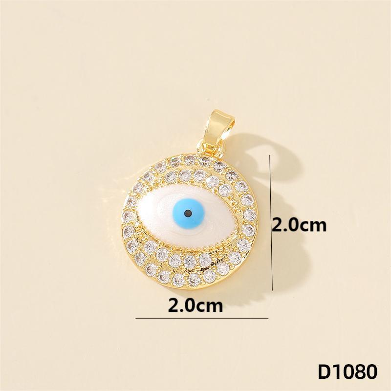 Devil'S Eye Jewelry Chain Pendant Hip Hop Jewelry Copper Gold Plated Zircon Accessories Pendant