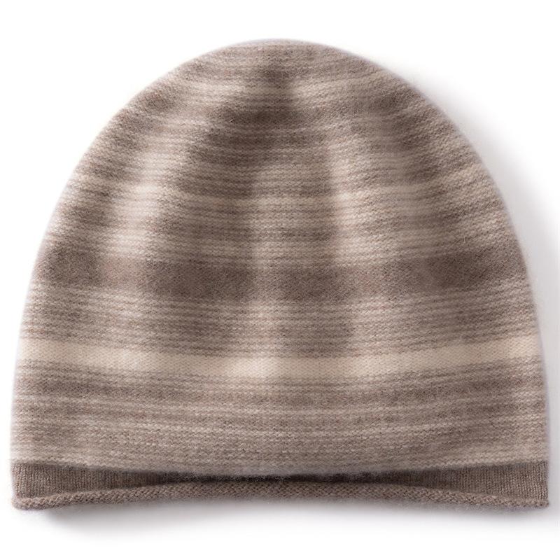 Autumn and winter literary elegance loose cashmere stacking hat women's warm knitted wool hat show face small cold hat
