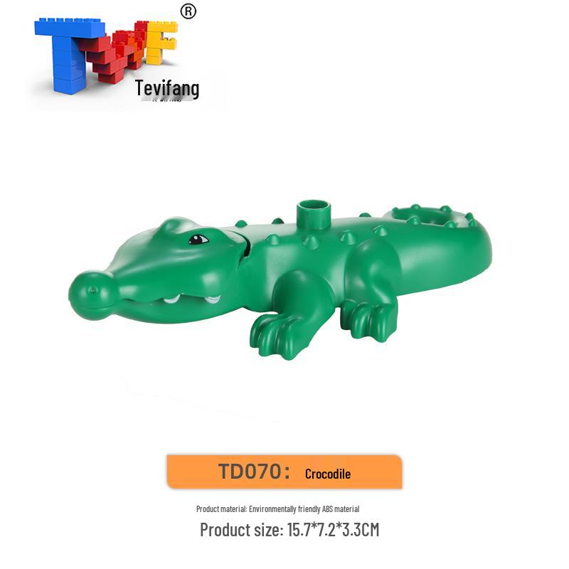 Крупные строительные блоки из частиц: Совместимые Игрушки для Обучения Животным Фермы Прерии Океана для Детей