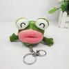 Adorable Green Plush Frog Keychain Cute Cartoon Stuffed Toy For Girls Gift