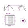 Dome Camping Tent for 4 Persons Blue Waterproof