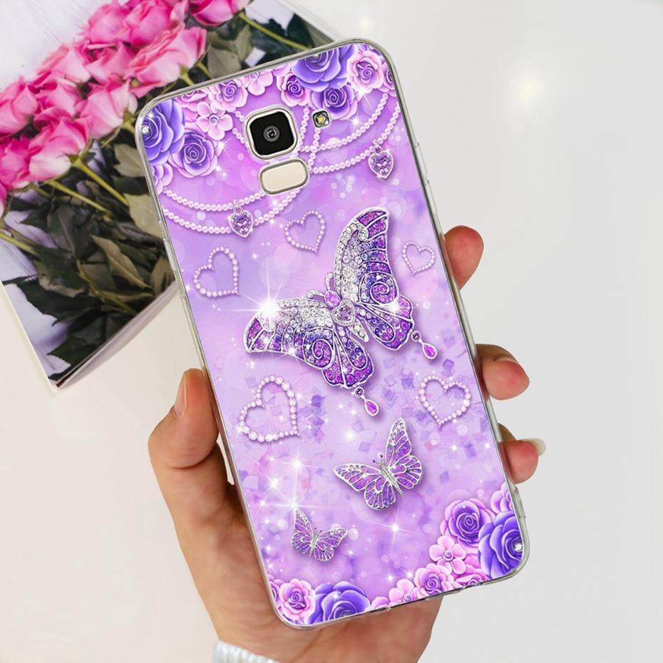 Красивый чехол с принтом для Samsung Galaxy J6 J6+ J600G J610G Мягкая силиконовая задняя крышка из ТПУ для чехлов телефона Samsung J6 J 6 Plus 2018
