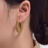 Винтажные круглые серьги-кольца из сетки золотого цвета для женщин и девочек, модные металлические геометрические полые серьги, ювелирное изделие, подарок