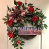 4th Of July Wreath Door Hanging Decoration With USA Flag Patriotic Party Home Outdoor Festive Display
