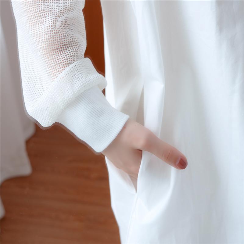 Dimanaf 2022 летнее стильное платье оверсайз, женское кружевное сексуальное свободное свободное асимметричное подол с круглым вырезом, женское черно-белое повседневное платье